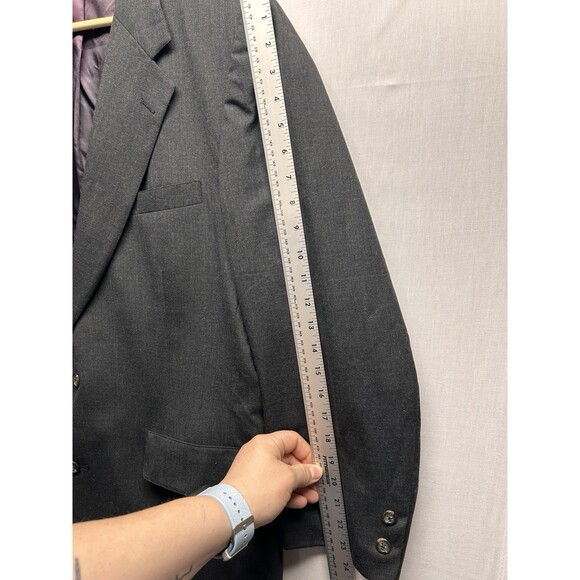 Brooks Brothers Sport Coat Men’s 45M 2 Button Sleeve Charcoal Grey Wool - Picture 11 of 13